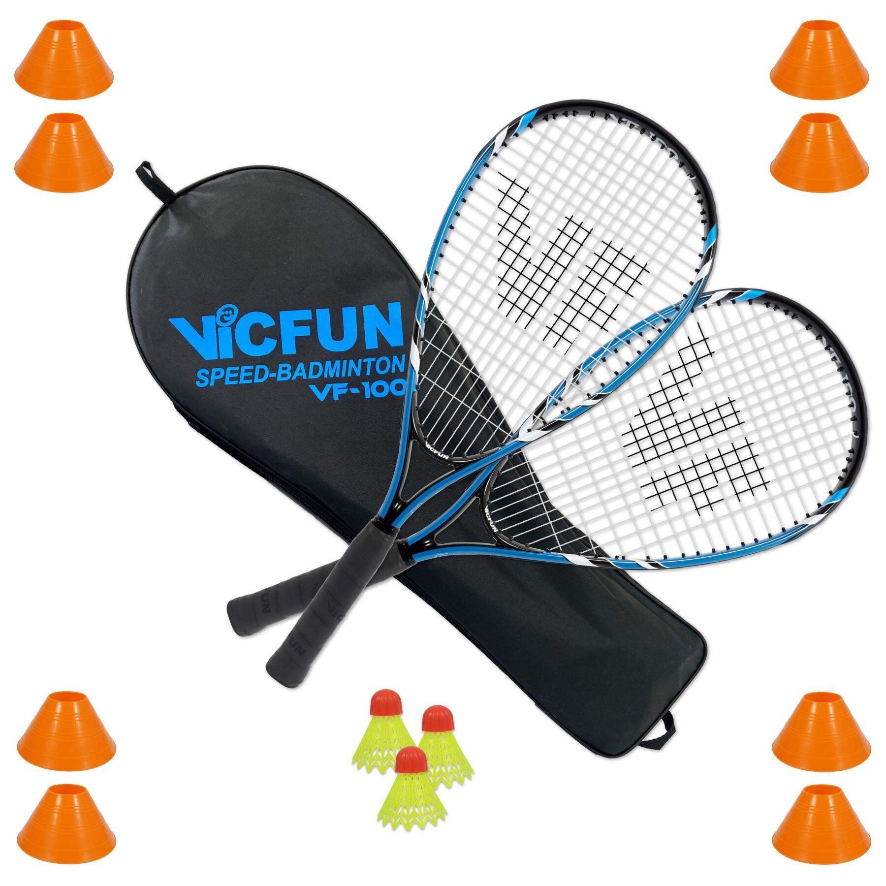 VICTOR VICFUN Badminton Set  2 Rackets  2 Shuttlecocks 