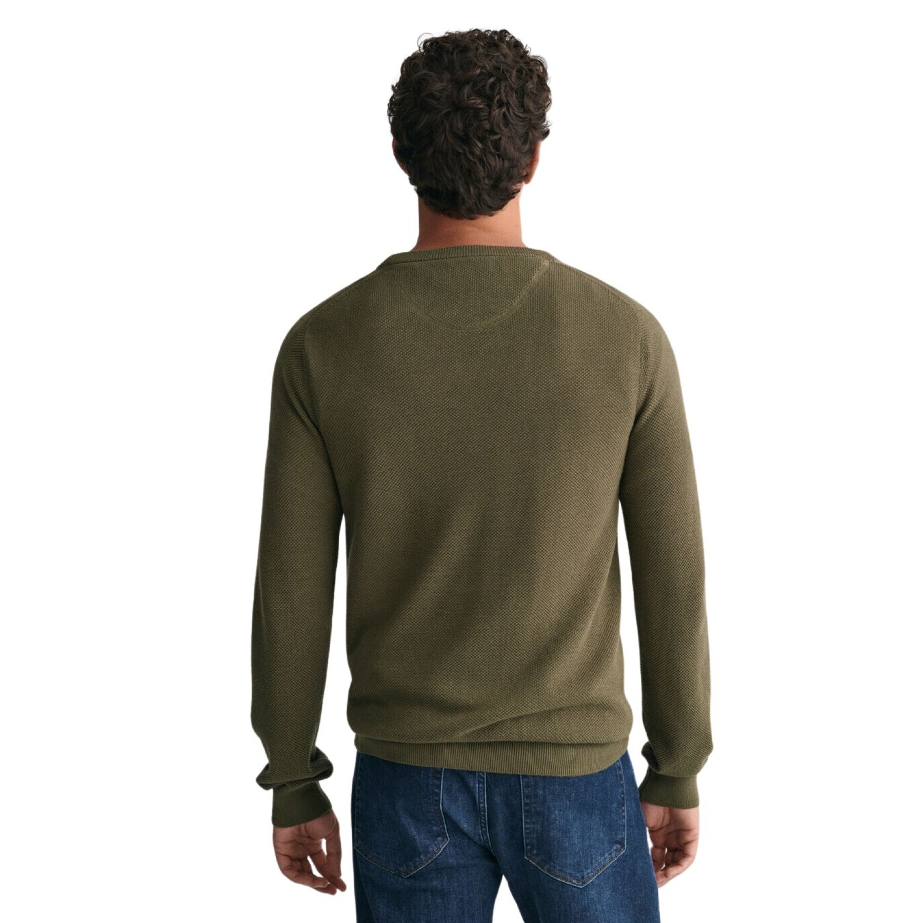 Round-neck sweatshirt in cotton pique Gant