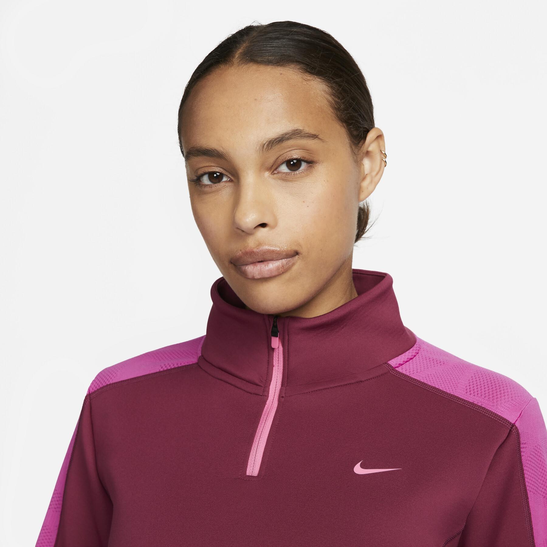 Women's 1/2 zip long sleeve jersey Nike Dri-Fit