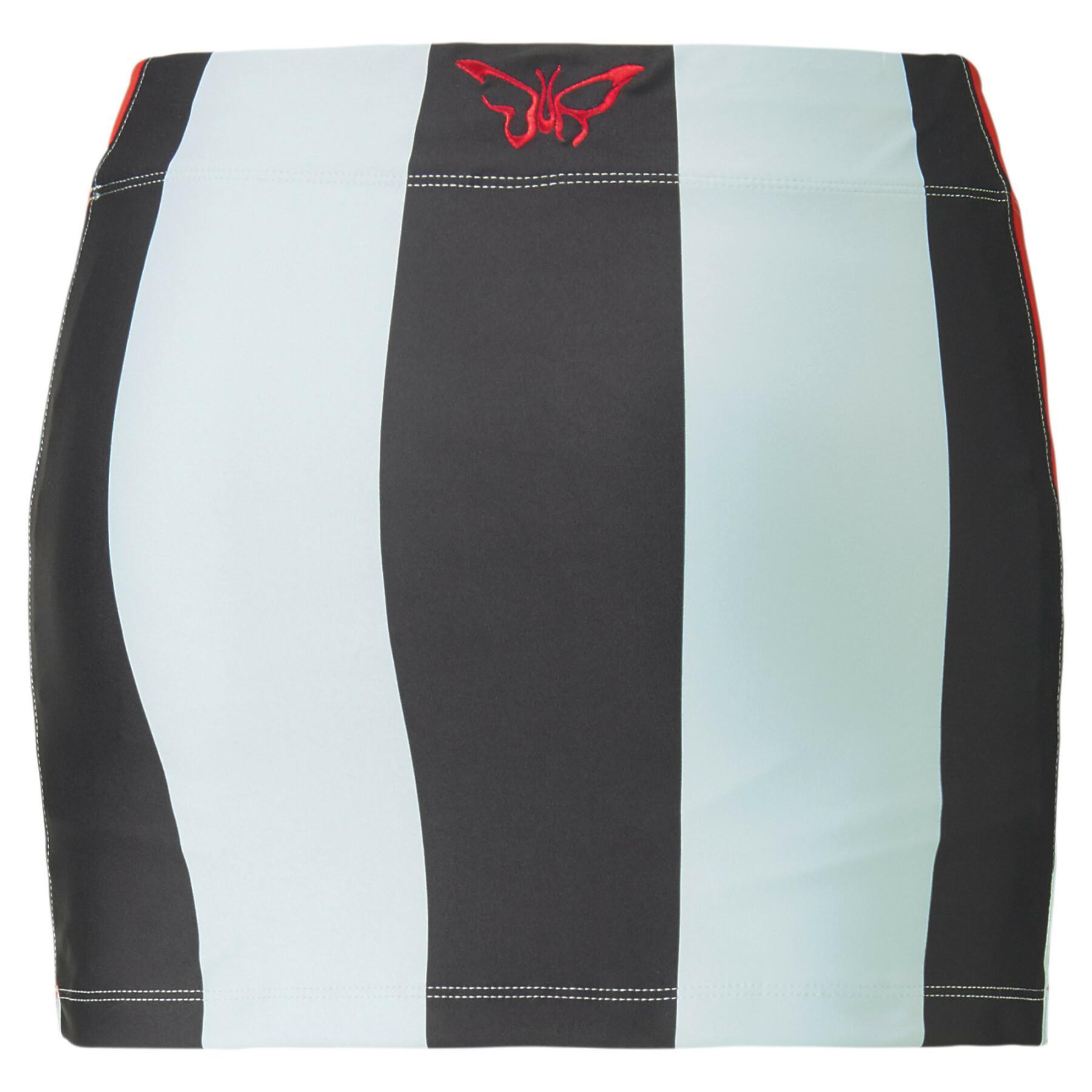 Striped mini skirt for women Puma X DUA LIPA