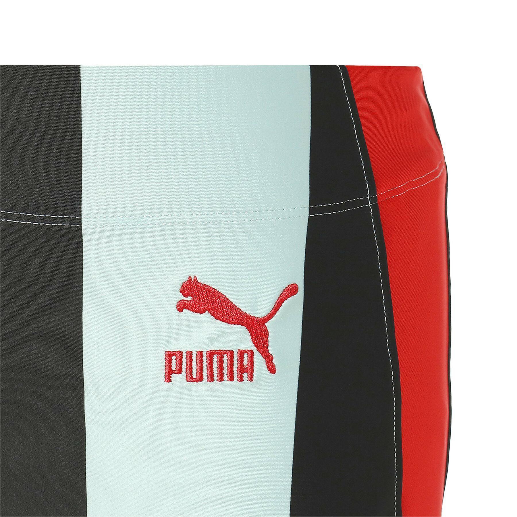 Striped mini skirt for women Puma X DUA LIPA