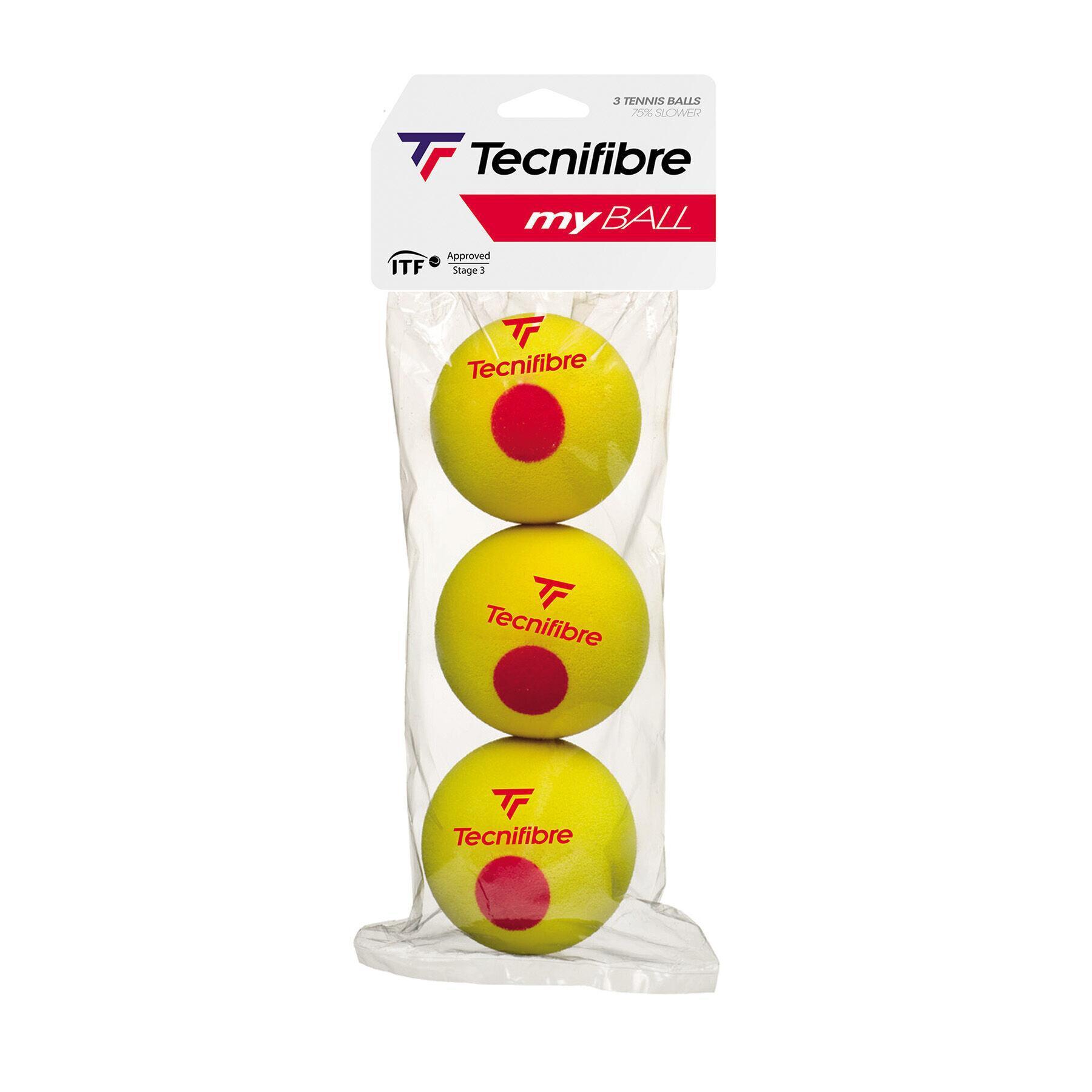Set of 3 tennis balls for children Tecnifibre My ball