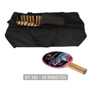 Racket kit (bag + 20 rackets) Sporti Topspin