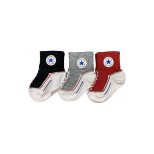Set of 3 pairs of children's striped socks Converse
