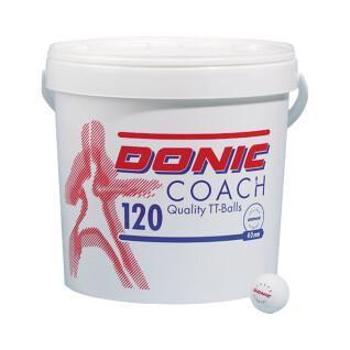 Bucket of 120 table tennis balls Donic Coach P40+**(40 mm)