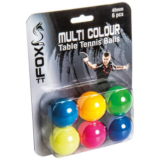 Colored table tennis ball Fox TT (x6)
