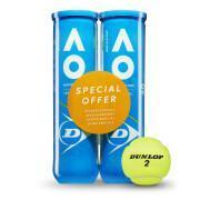 Set of 2 tubes of 4 tennis balls Dunlop australian open
