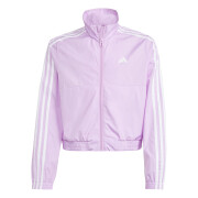 Girl's zip-up hooded tracksuit jacket adidas Train Essentials