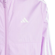 Girl's zip-up hooded tracksuit jacket adidas Train Essentials