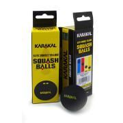 Set of 12 double squash balls point yellow Karakal