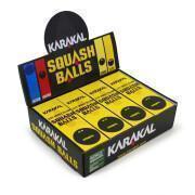 Set of 12 double squash balls point yellow Karakal
