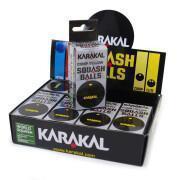 Set of 12 squash balls with point yellow Karakal