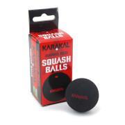 Set of 12 squash balls with point rouge Karakal