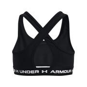 Plain bra with crossed straps and moderate support for girls Under Armour